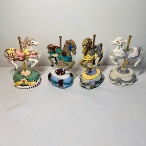 Whimsical Carousel Horse collectible from Heritage House. Set of 4